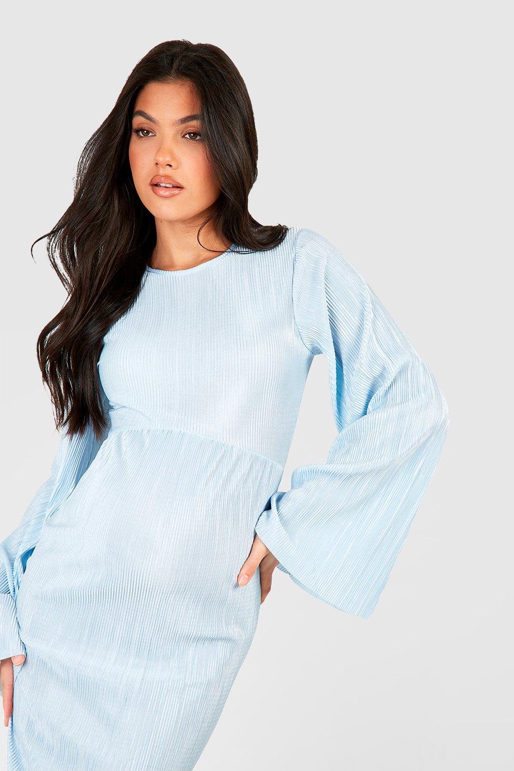 Baby blue outlet dress boohoo